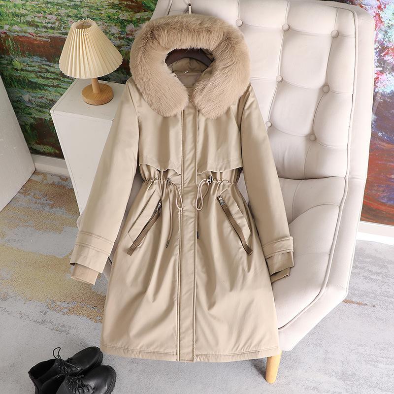 

Удлиненное новое зимнее съемное пальто-пирог свободного кроя выше колена хлопковое пальто XXXL