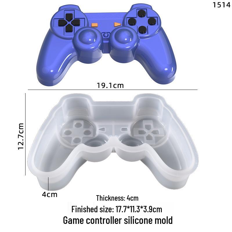 Poppy DIY Irregular Shape Crystal Resin Mold: Game Controller, Desk Ornament, Ice Cube Tray, Silicone Cake Mold.