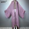 WINYI  hochwertig bequem Damen Weicher Cardigan Lockeres Kleid Party Boho Maxi Strand Urlaub Bade-Überwürfe Afrika Kimono