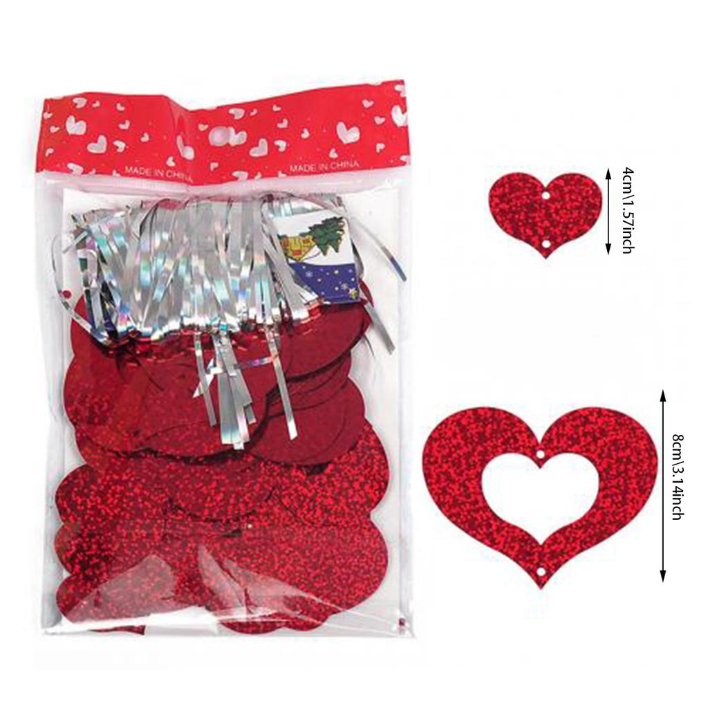 100pcs\bag Valentine's Day Love Pendants (with Lanyard), Wedding and Birthday Party Decorations, Sequin Pendants