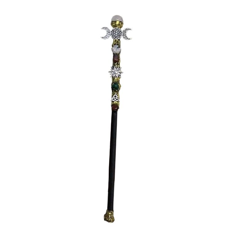 Prinzessinnen Zauberstab Handheld Feen Zauberstab Kristall Magischer Zauberstab Halloween Zauberstab Amethyst Sandstein Raumdekoration für Mädchen