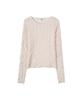 MELLOTORY Crinkle See-Through Knit Top (3 Colors)