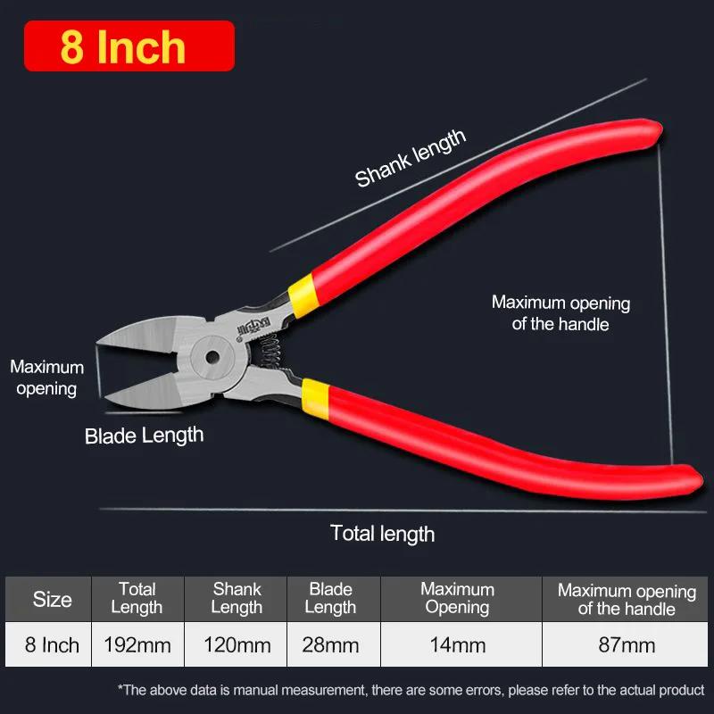 Electricity Wire Cable Cutters Cutting Work Side Diagonal Pliers Repair Hand Tools