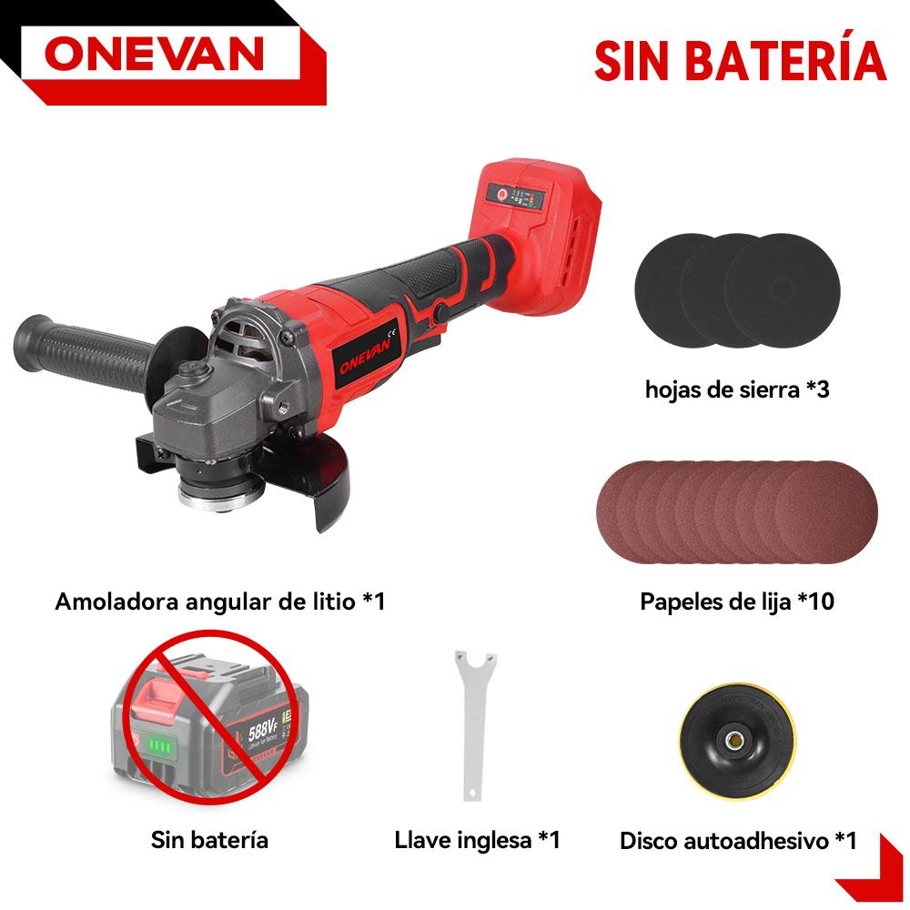 ONEVAN 125MM Brushless Electric Angle Grinder 2in1 Polishing  M14 Cutter Metal Wood Power Tool For Makita 18V Battery Pin