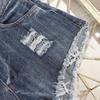 SCIONE Damen Jeansshorts Hot Pants Jeans Nachtclub Damen Sexy High Waist Ripped Pants