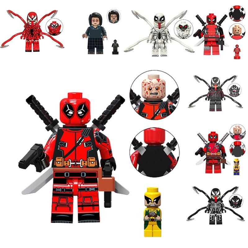 Tv6203 Children's Building Blocks Toy Venom Serum Deadpool Mini Figure Bag Packaging