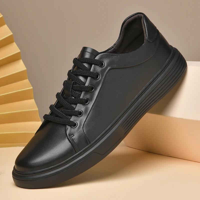 Genuine Leather Mens Shoes Luxury Stylish Sneakers Spring Autumn Outdoor Tenis Masculino Sport Shoes Fashion Vulcanized Footwear