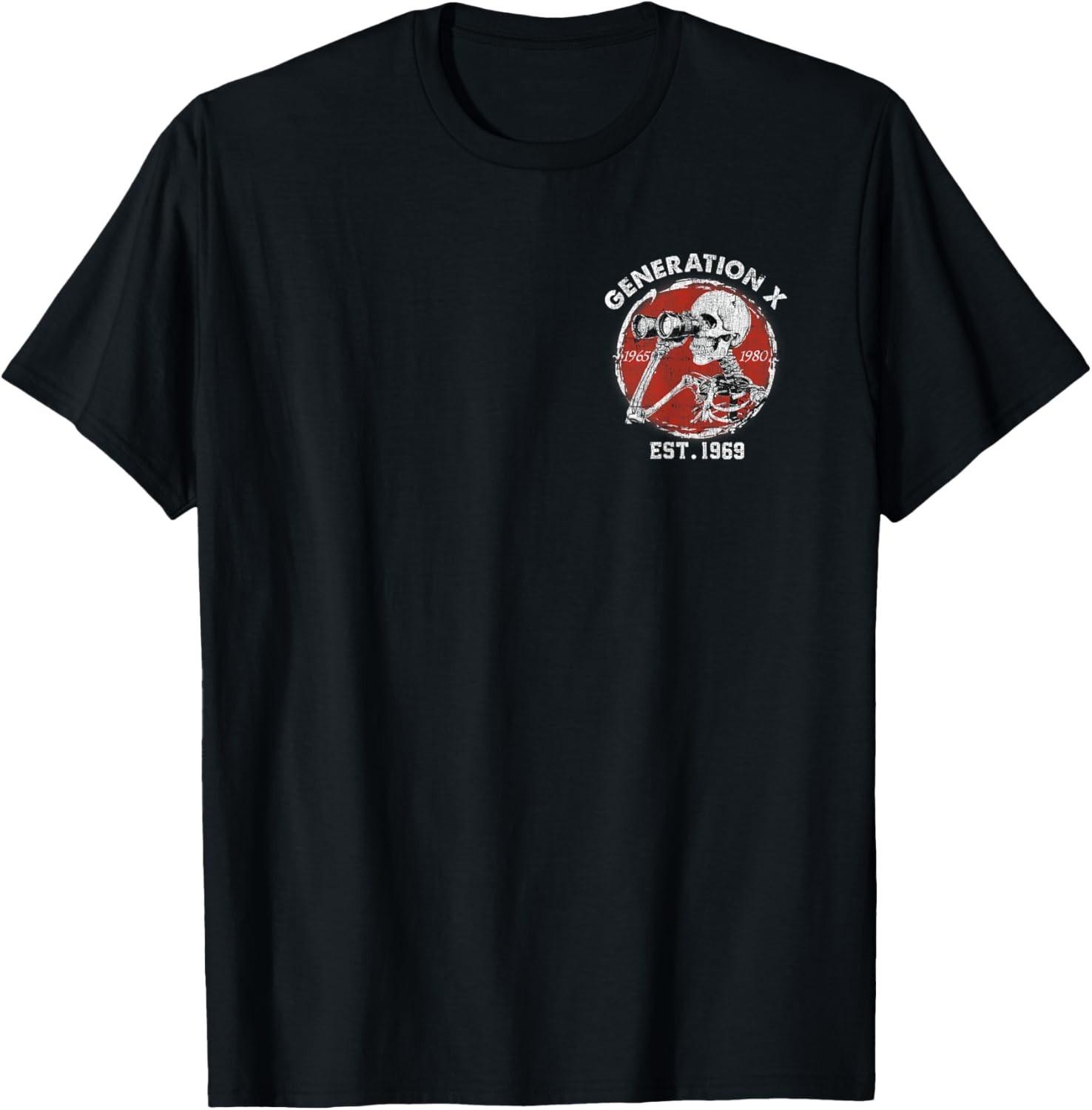 Oh Look Nobody Gives A Sh*t Skeleton Gen X Est. 1969 T-Shirt, Hoodie, Sweater S разноцветный