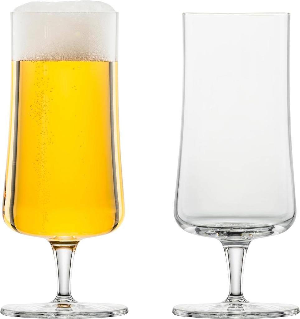 ZWIESEL GLAS Beer Glasses, Break-Resistant, Beer Basic, for Pilsner Beer, Pair of 2, Machine-Made (m130006)