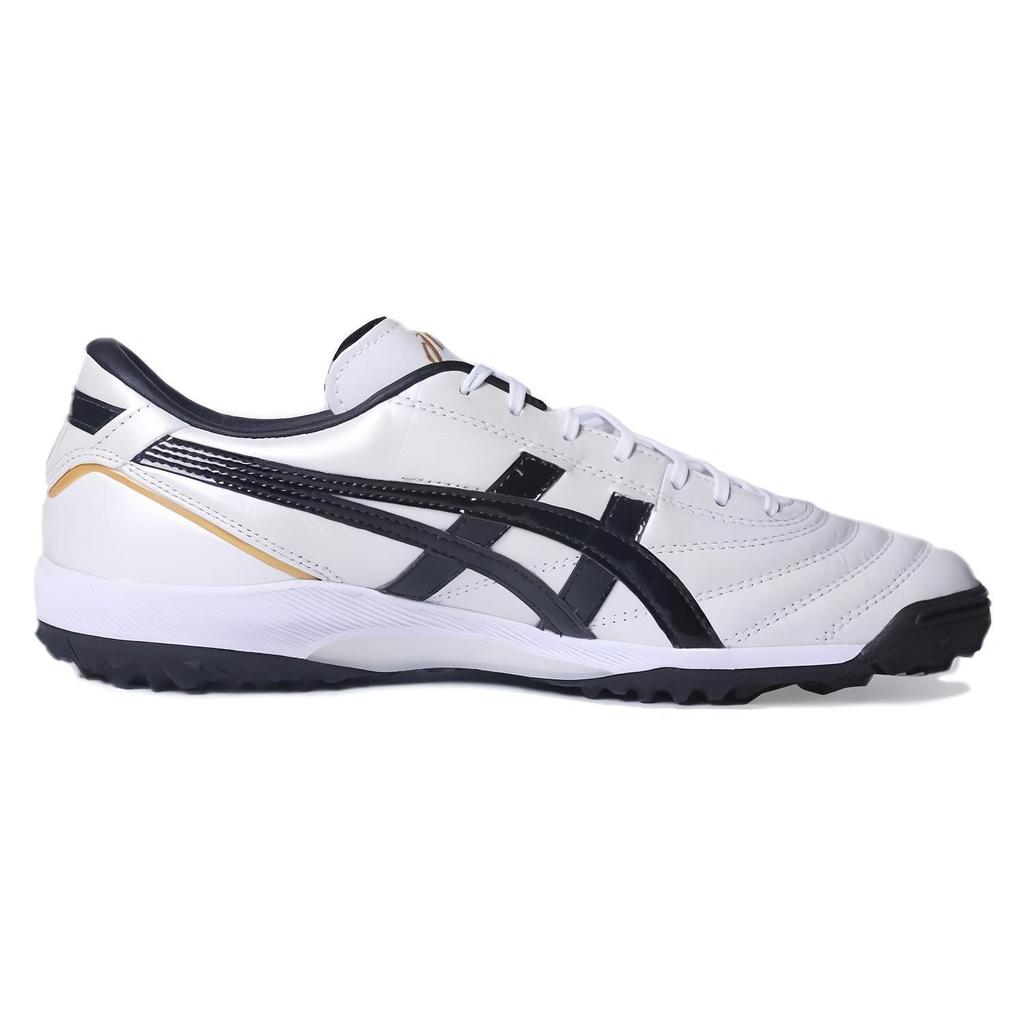 Asics C3 Comfortable Casual TF (Rubber Studs) Hard Ground Artificial Grass Kangaroo Leather Football Shoes Men Football Shoes White 1113A032-100
