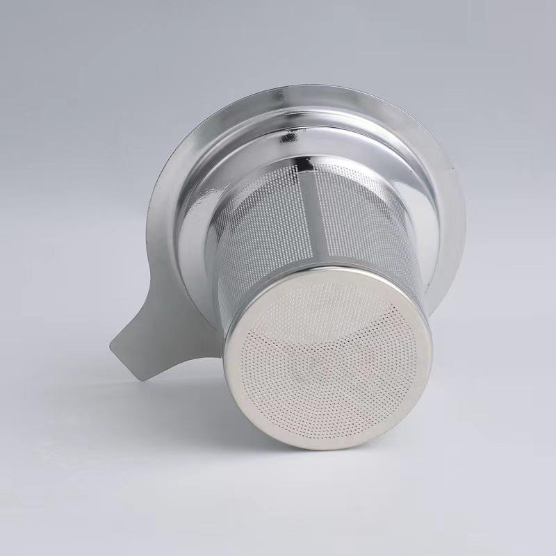 304 Stainless Steel Single-Ear Tea Infuser with Handle & Mesh Filter