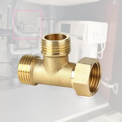 Tee Pipe Fitting Brass 3 Way Home Replacement Easy To Install Hose Water