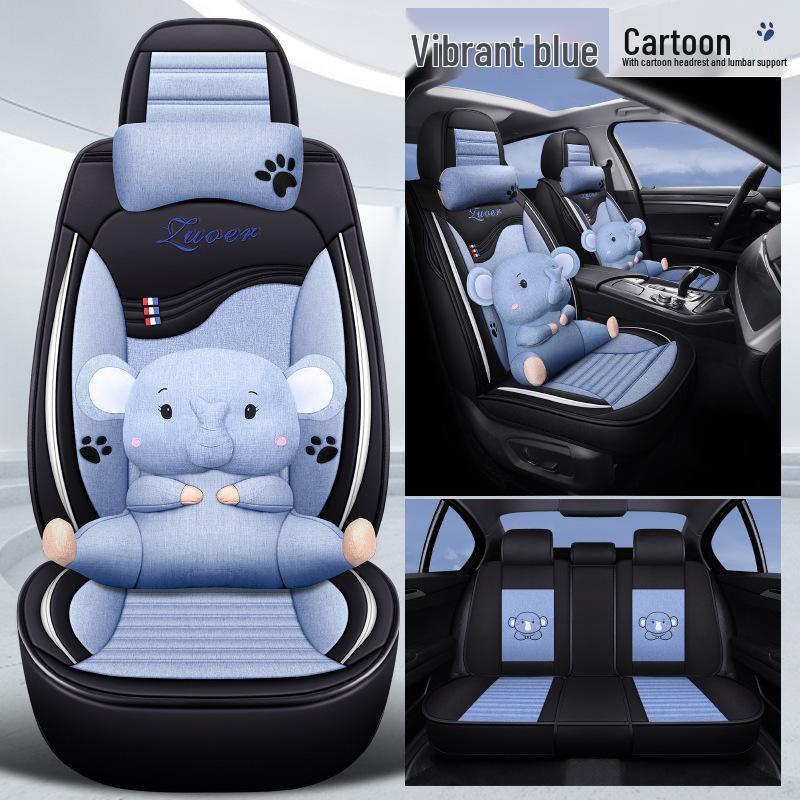 2020 Cartoon Buckwheat Car Seat Cushion - Full Cover, All-Season