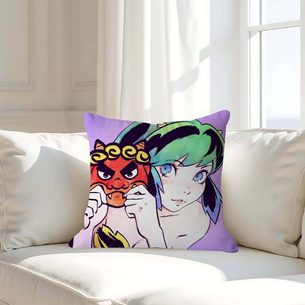 

Cartoon U-Urusei Y-yatsura Pillow Case Removable Washable Cushion Cover – All-Season Soft Linen 16x16Inch