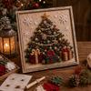 Handmade Christmas Fabric Poke Art Kit Educational Wall Hanging 3D Fabric Embroidery DIY Set Unique Vintage