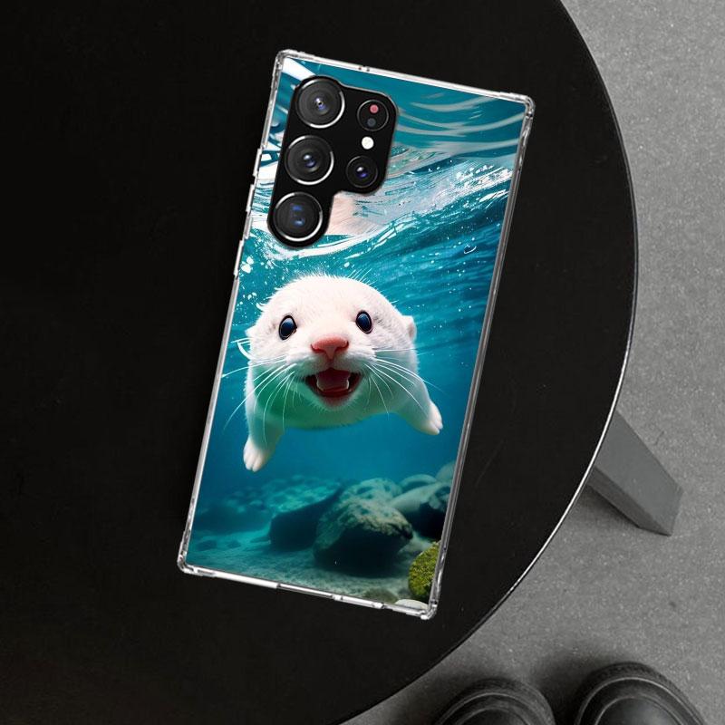Animal Otter Cute Cartoon Phone Case Cover for Samsung Galaxy S26 S25 Edge S24 S23 Ultra S22 Plus S21 FE S20 + Art Customized Fu