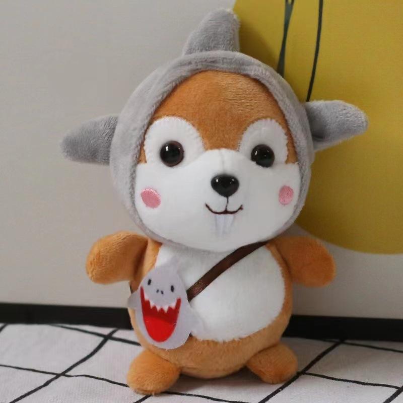 

Cute Puppy Akita Dog Little Fox Plush Toy Corgi Small Mini Doll Hanging Decoration