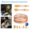 72 Inch Mechanical Oil Pressure Gauge Tubing Kit 1/8 Diameter Oil Pressure Line Kit with 1/8 NPT Fittings