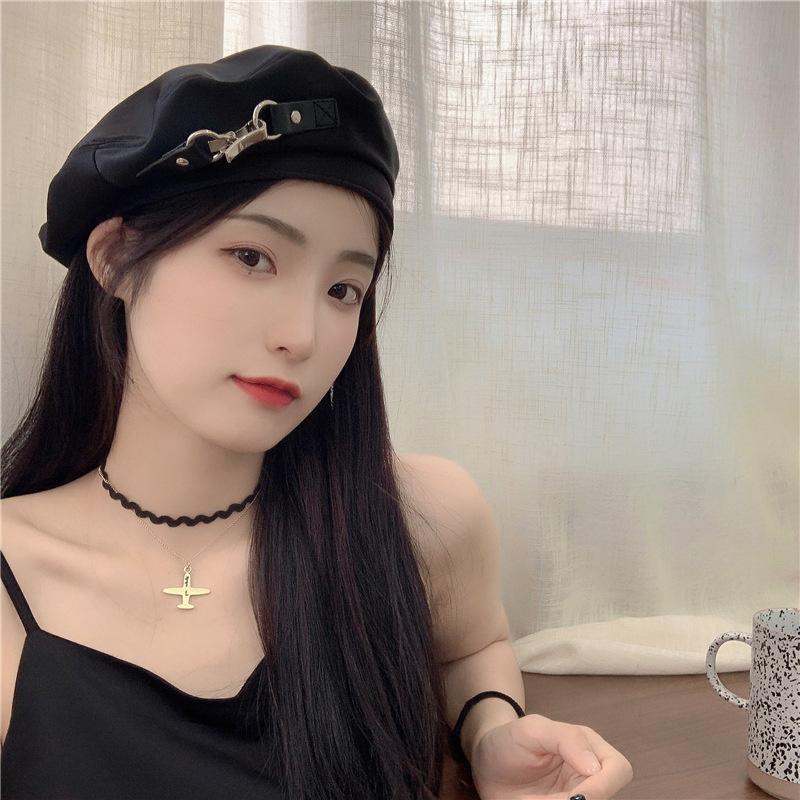 Women Metal Berets Cool Korean Spring And Autumn Satin Thin Breathable Painter Hat Temperament Elegant Octagonal Cap Beret Femme