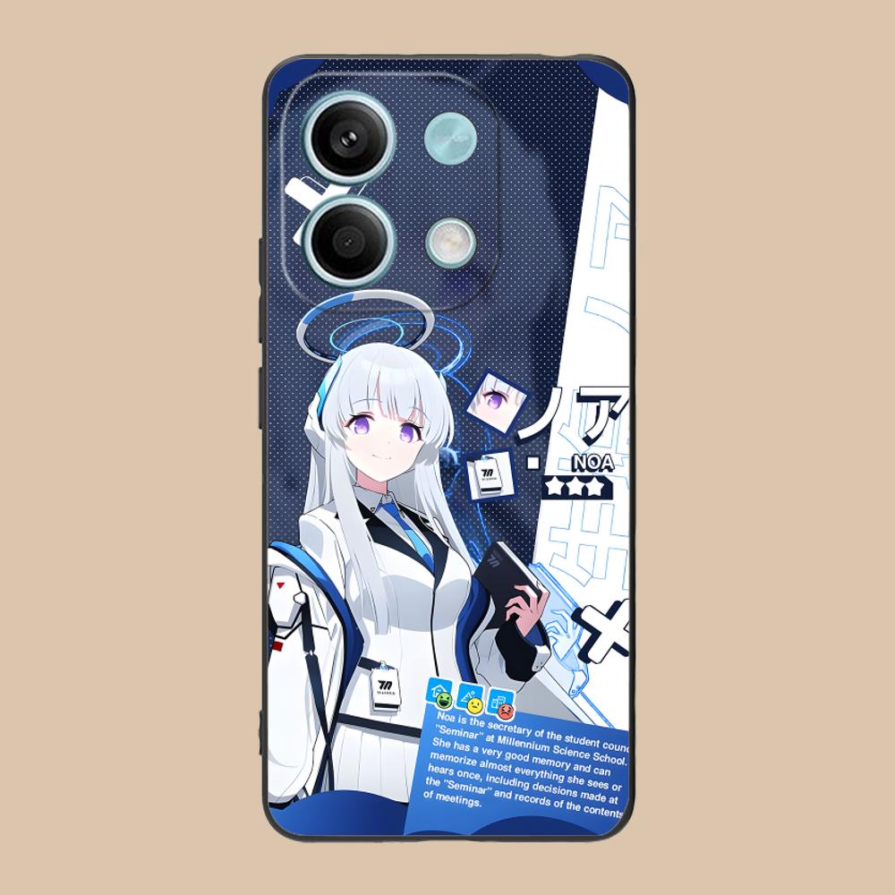 Blue Archive Ushio Noa Matte TPU Mobile Phone Case for Xiaomi 15 14 13 12 Mi 11 T Ultra Lite Pro S X 5G Colorful Printing Cover