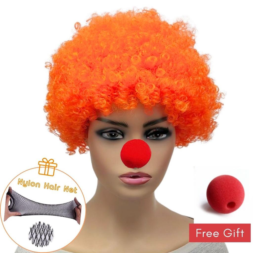 Bunte flauschige explosive Kopf Clown hitzebeständige synthetische Perücke Aprilscherz Halloween Rollenspiel