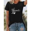 T-Shirt for Women - Casual Wear,Short Sleeves,Round Neck,Spring and Summer, Machine Washable, Versatile for Outings, Flattering, New Women's Clothing