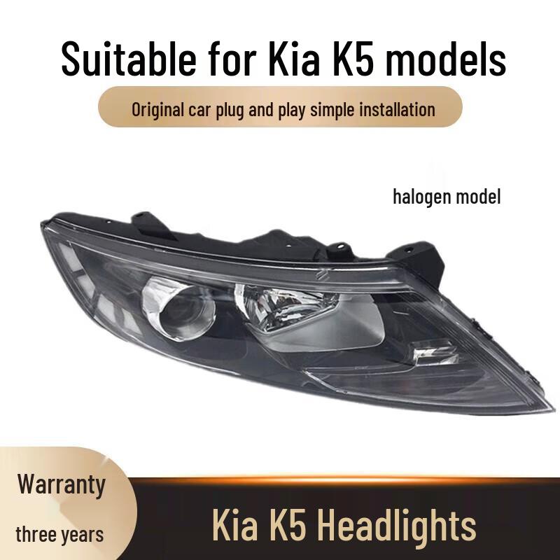 

Kia K5 Headlight Assembly 2011-2013: Front Lampshade with High/Low Beam Shell Standard - Driver Left (No specific details)