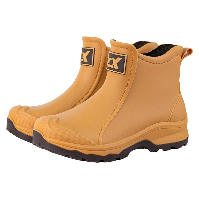 Water Shoes New Men's Fashion Medium Tube Rain Boots Short Tube Rain Shoes Platform Environmental Protection PVC Outdoor Fishing
