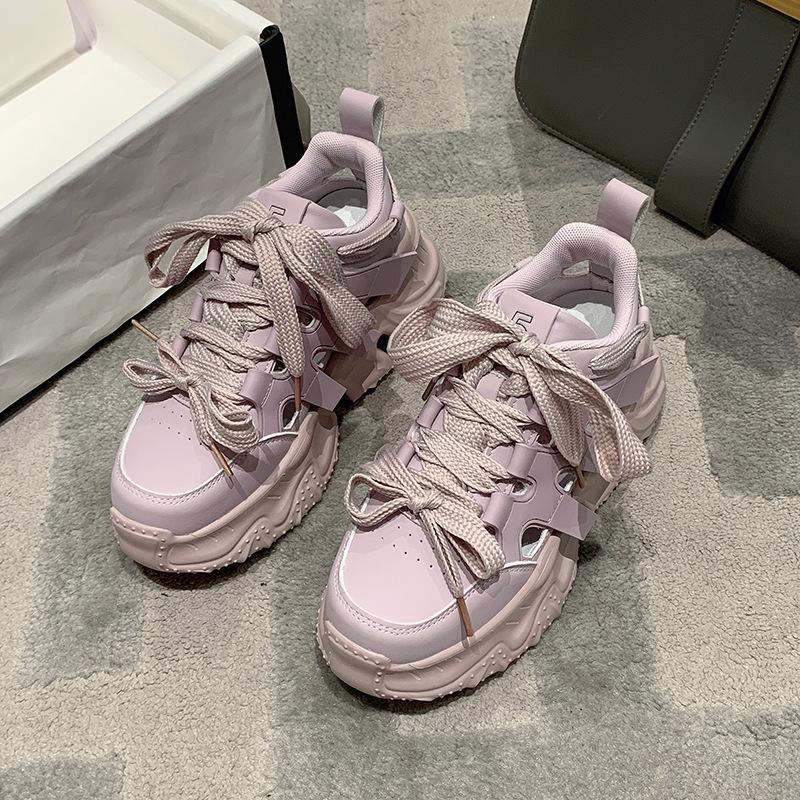 Chaussures de Papa Design de Luxe 2024 Été et Automne Chaussures de Course Décontractées pour Femmes Chaussure Unique Polyvalente pour Femmes Chaussures Baskets