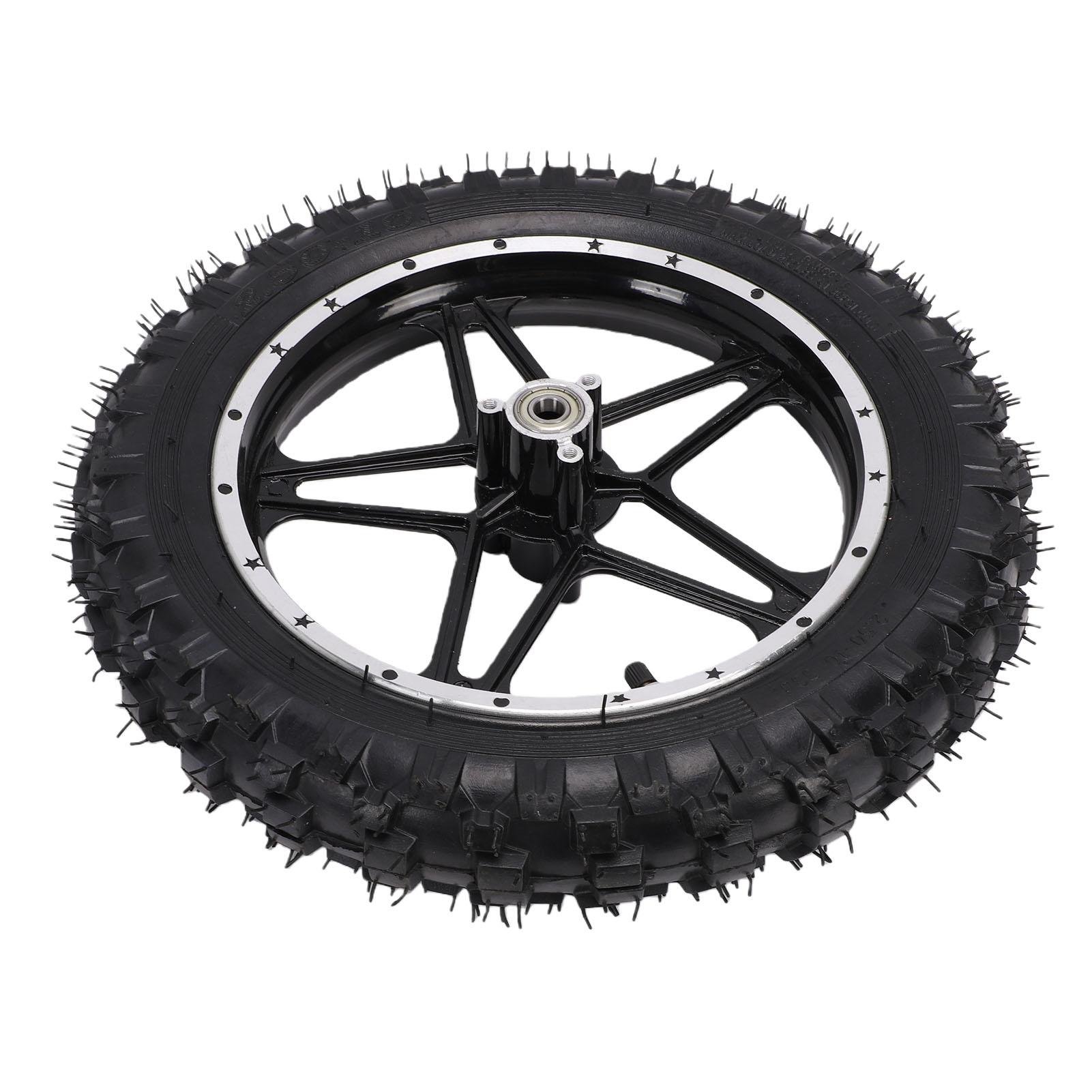 Wheel Rim Tire Assembly 10 Inch 12mm Shaft 2.50 10 Dirt Bike Wheel Tire Assembly for Mini Pocket Front