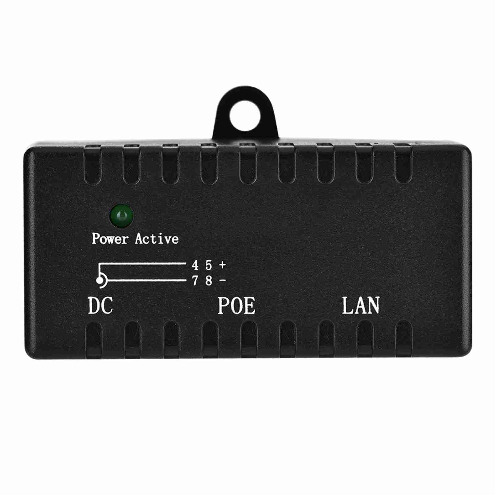 

POE Splitter Power Over Ethernet Injector Adapter For LAN Network White чорний