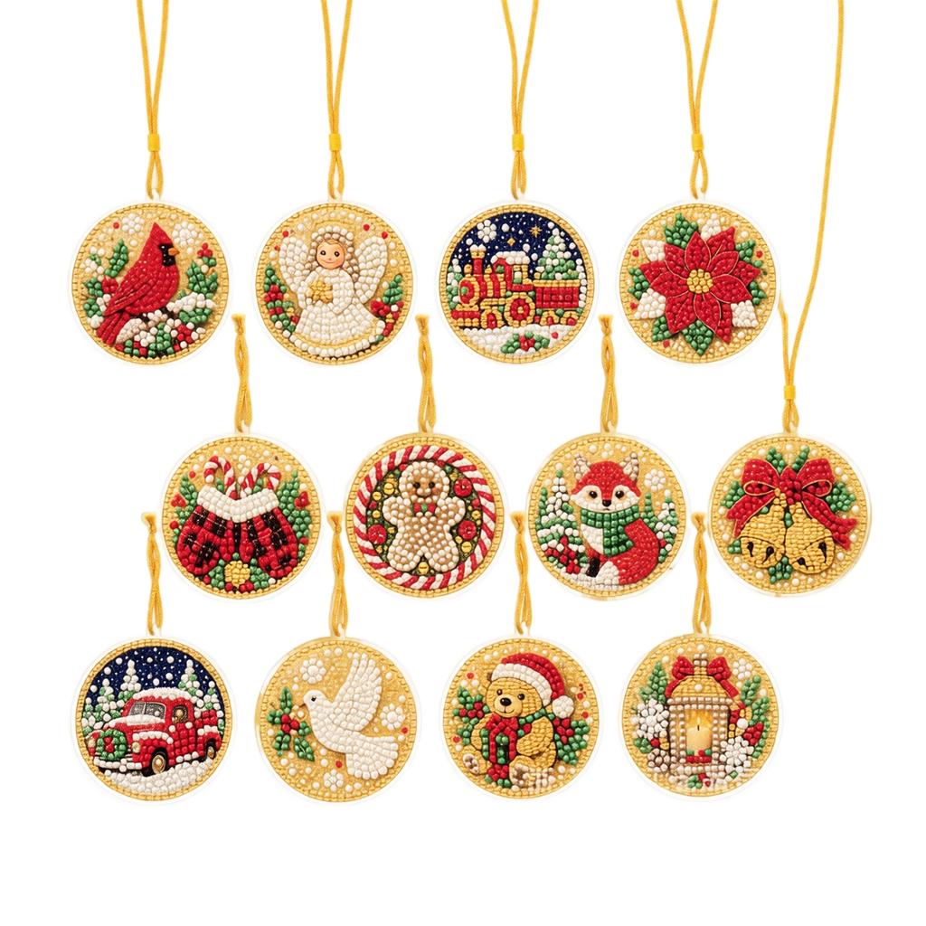 2D Christmas Hanging Ornament for Holiday Tree Decor and Party Favors