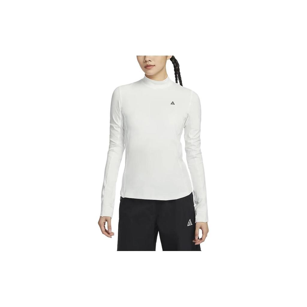 Nike ACG Series Goat Rocks Dri-FIT ADV Solid Color Half High Neck Casual Sun Protection Quick Dry Long Sleeve T-Shirt Women Tops FN1964-121