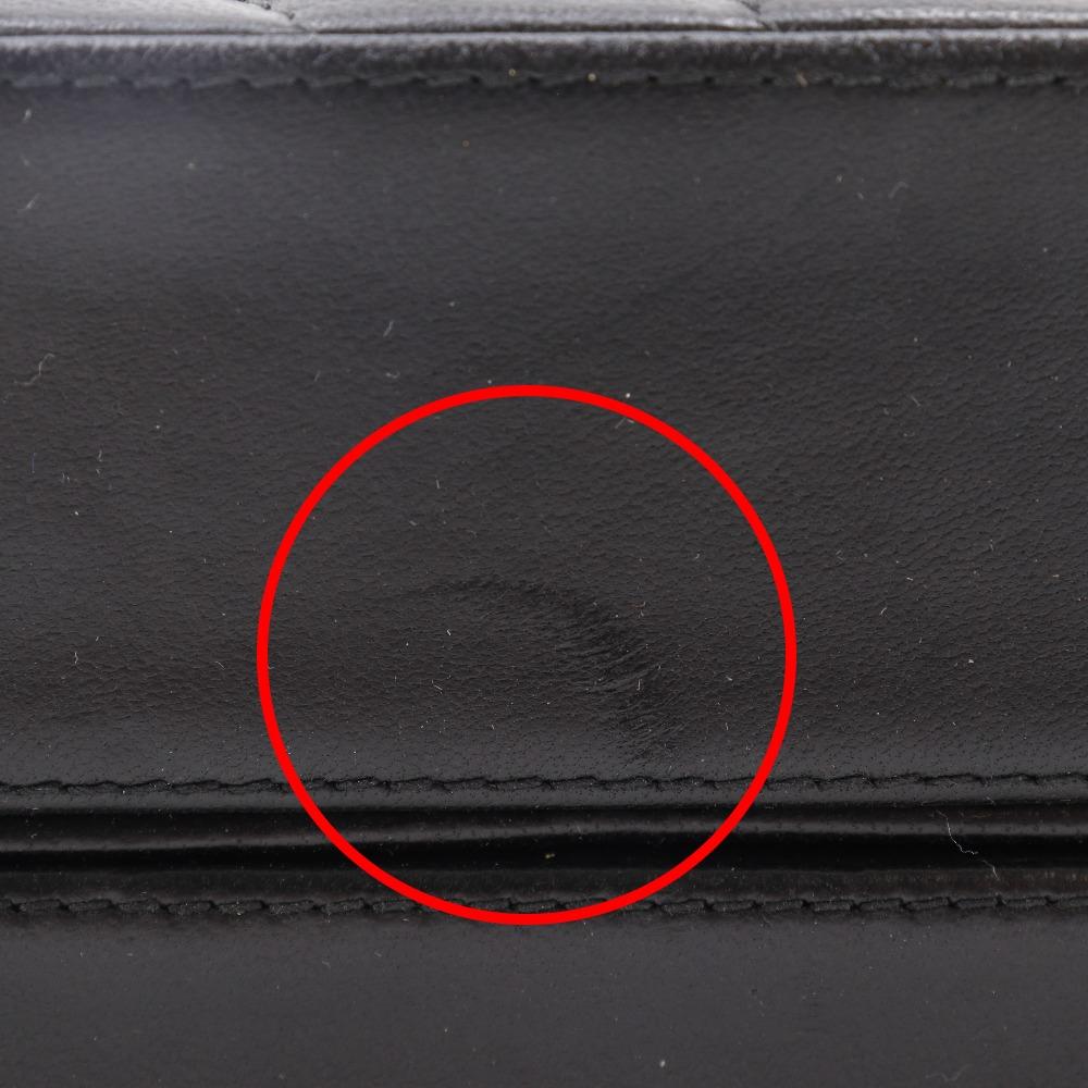 CHANEL Chevron COCO Mark Shoulder Bag V stitch vintage black lambskin Women Used