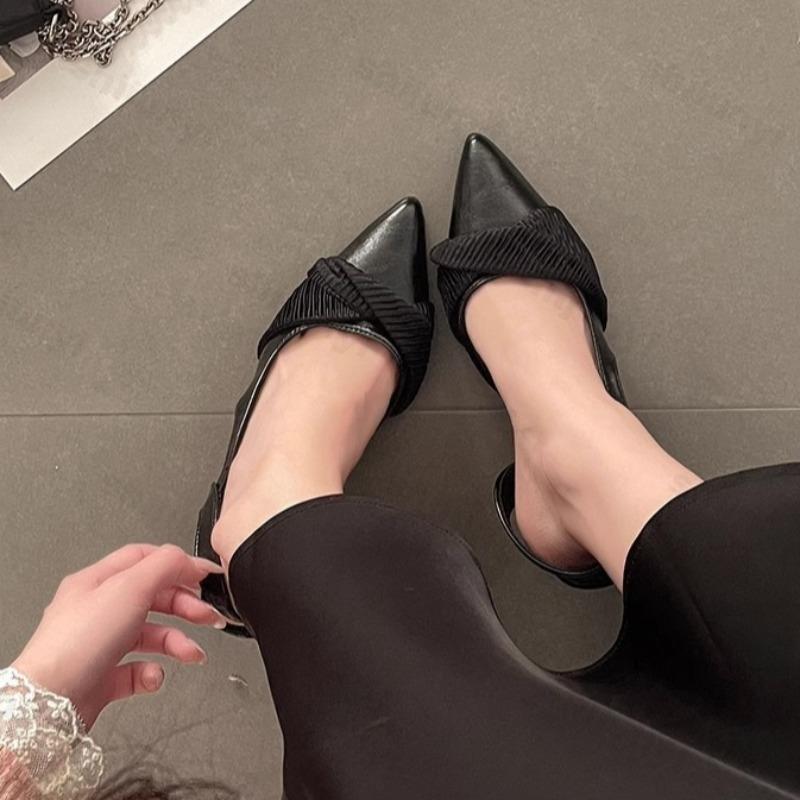 Fashion Fashion Pointed Thin Heeled Single Shoes for Women 2025 Summer Elegant Fashion Versatile Shallow Mouth Sandals Comfortable Pumps