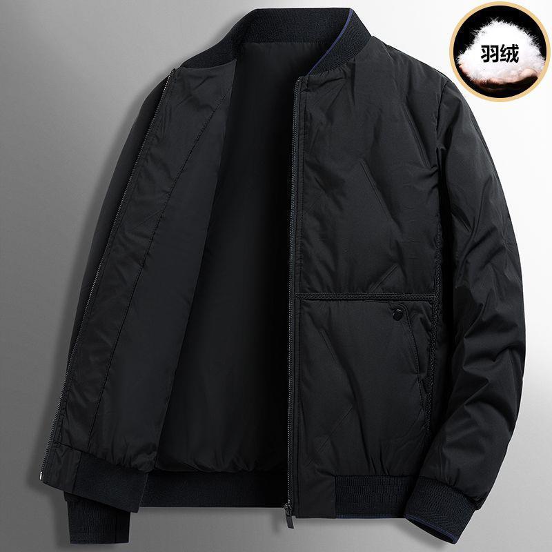 Quality light luxury down jacket men's light and thin short medium business men's baseball collar jacket dad jacket tide