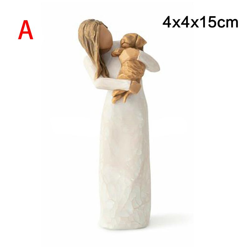 

Фигурка мамы и сына, украшение для дома, минималистичные поделки из смолы, скульптура папы и детей, настольный декор, рождественский подарок