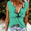 Women Tanks Sexy V Neck Sleeveless Summer Tops Vest 3D Fried Cat Print Cool Lightweight Tops