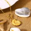 Summer style conch necklace suitable for women's summer beach travel and fashionable Zircon matching