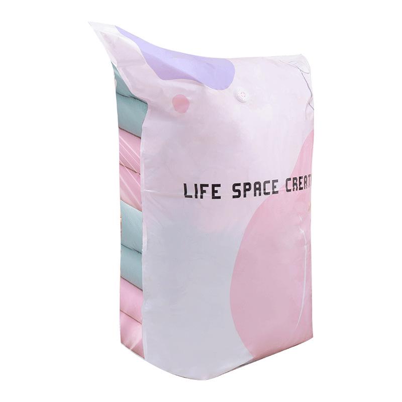 Large Transparent Blue Vacuum Compression Bag - Dustproof & Moistureproof Clothing Storage Solution