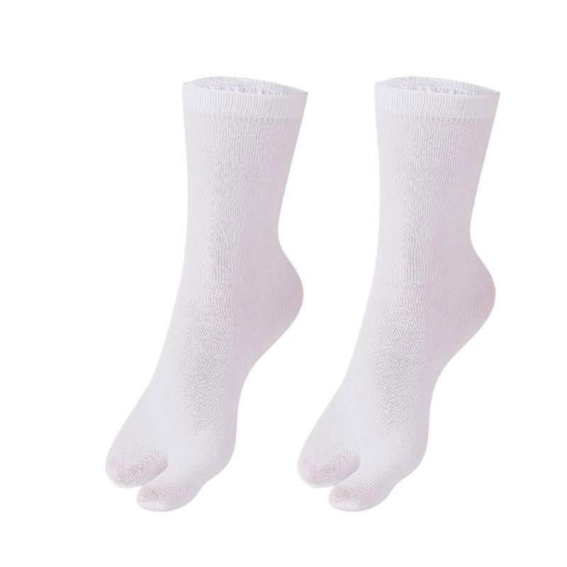 Japanese Style Two-toed Socks, Polyester-cotton, Men's And Women's Mid-tube Two-toed Socks, Japanese Clogs, Hotel Bath Socks, Split-toed Socks