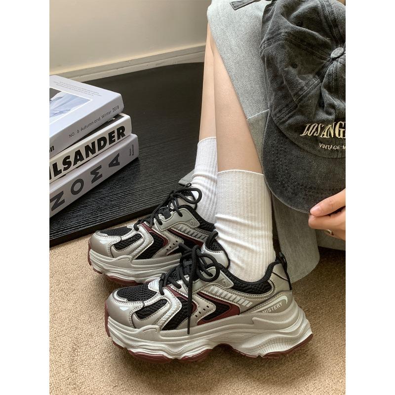 

Thick-soled mesh dad shoes women s 2 summer new simple breathable heightening sports casual shoes versatile tide 40