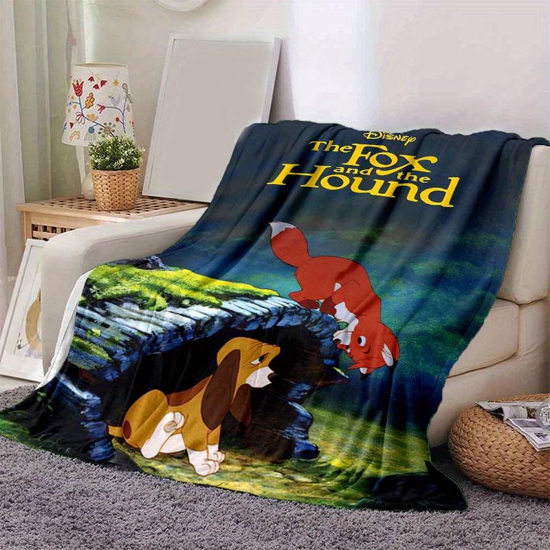 1pc, Disney The Fox and The Hound Home Decorative Throw Blanket, Soft Coverlet for Couch, Bed, Travel, Camping 80x120cm