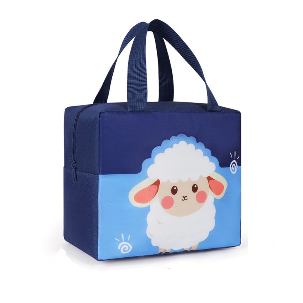 

Oxford Cloth Cartoon Lunch Bag Aluminum Foil Lining Large Capacity Thickened Thermal Insulation Bag Cartoon Pattern темно-синього кольору