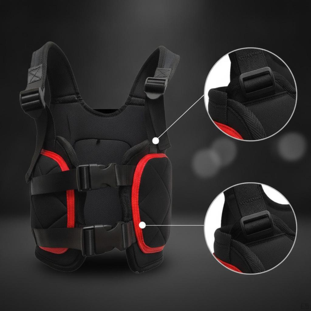 Protector de Costillas para Karting Resistente a Impactos Chaleco Protector para Go-Kart para Pilotos,