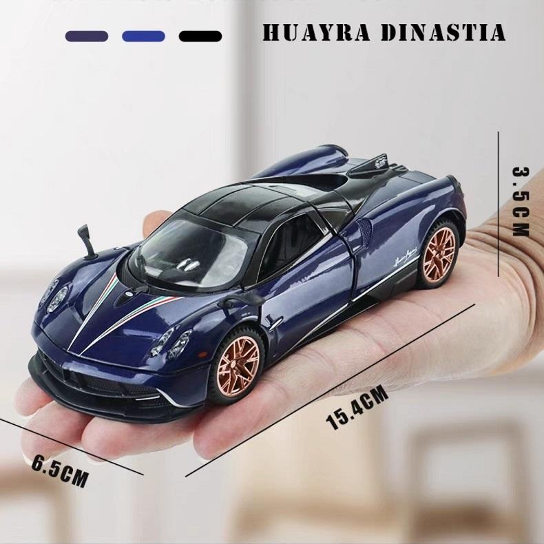 Pagani Huayra Dinastia Supercar Simulation Druckguss- und Spielzeugfahrzeuge Geräusche und Licht Rückziehauto 1:32 Legierungskollektionsmodell