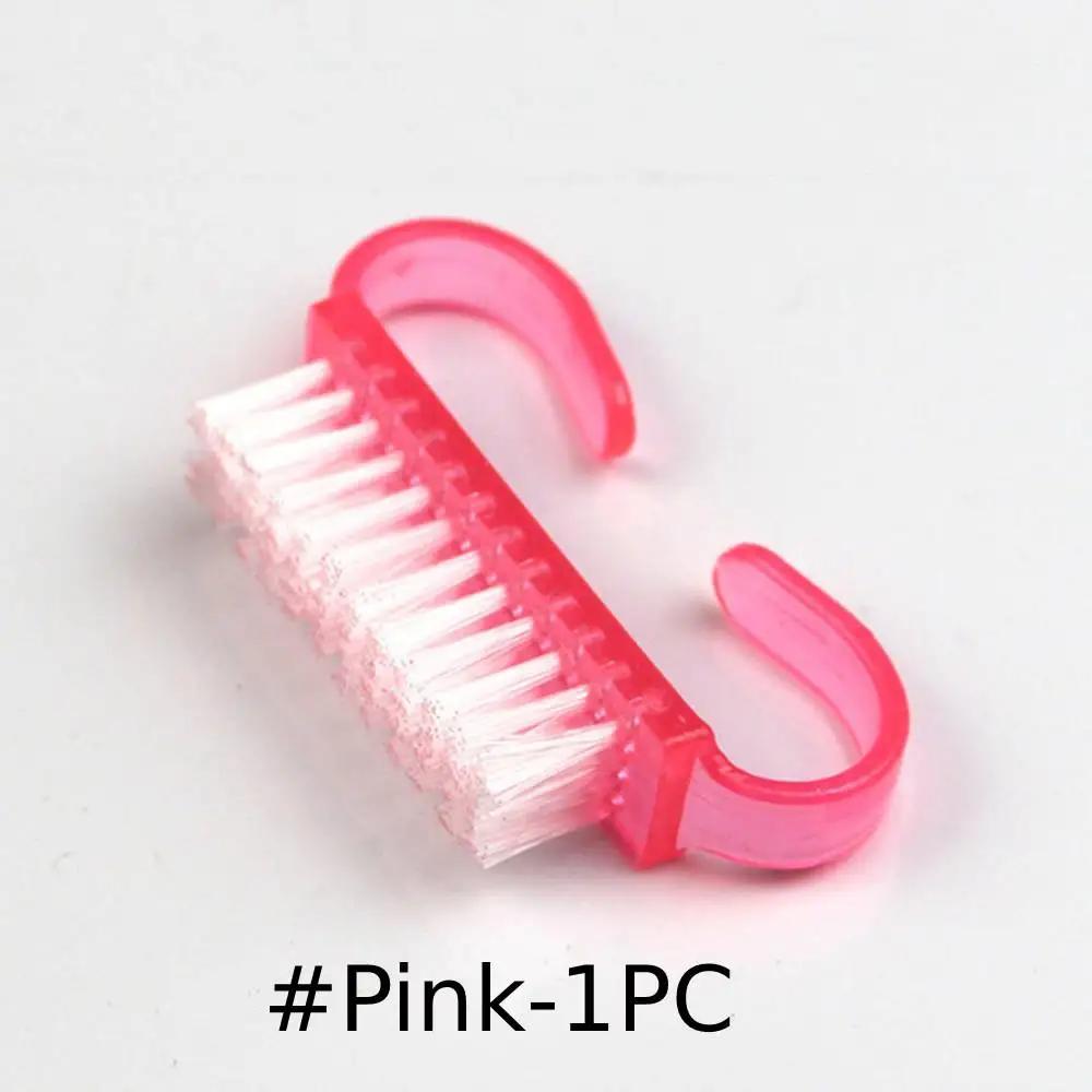 2PCS Nail Brushes 4 Colors Nail Art Manicure Pedicure Soft Remove Dust Powder Cleaning Brush Tools Transparent Horn Brushes