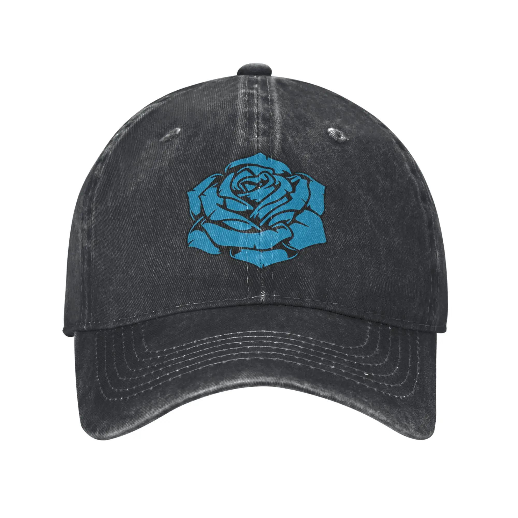 Ado Blue Rose Hibana Casual Baseball Cap Outdoor Sports Trucker Hat Summer Dropshipping UnisexTeens Fashion Snapback Cap One Size