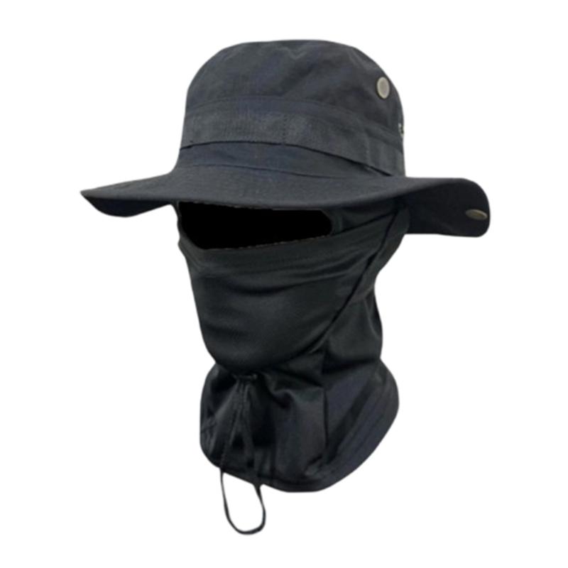 Multipurpose Unisex Sun Hat Boonie Hat Mask With Full Coveraged Against Harsh Weather During Long Excursions