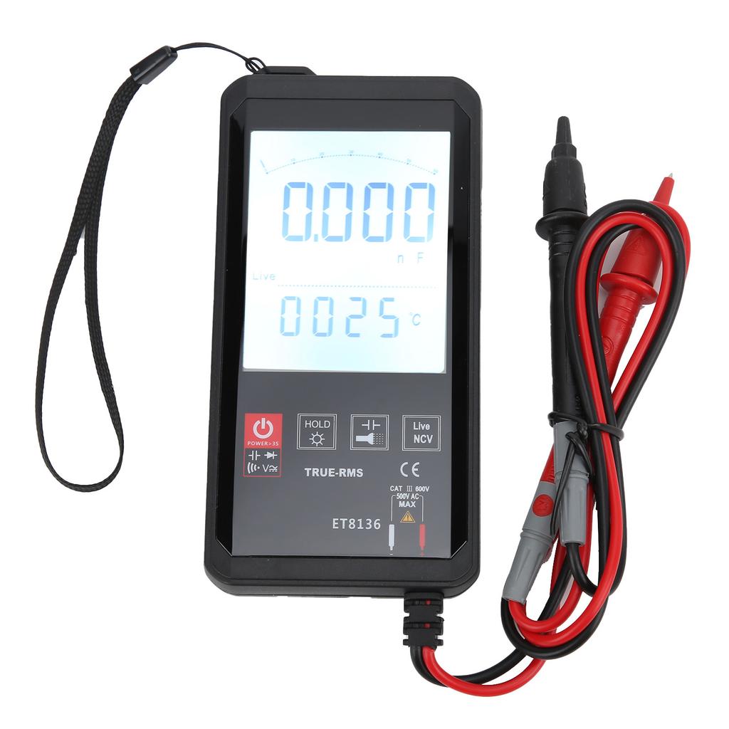ET8136 Digital Multimeter with Touch Screen FullAutomatic DC AC Voltage Resistance Capacitance Tester